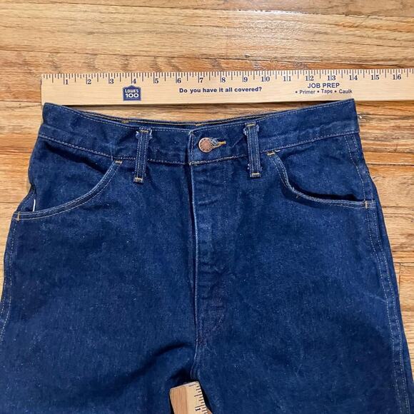 Vintage 80s Rustler Yellow Tab Dark Wash Denim Western Cowboy‎ Jeans - Picture 6 of 7